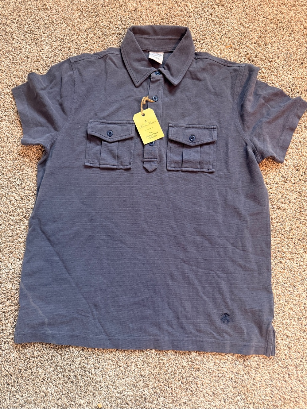 Brooks Brothers Men's Short-Sleeve Polo Shirt - Blue